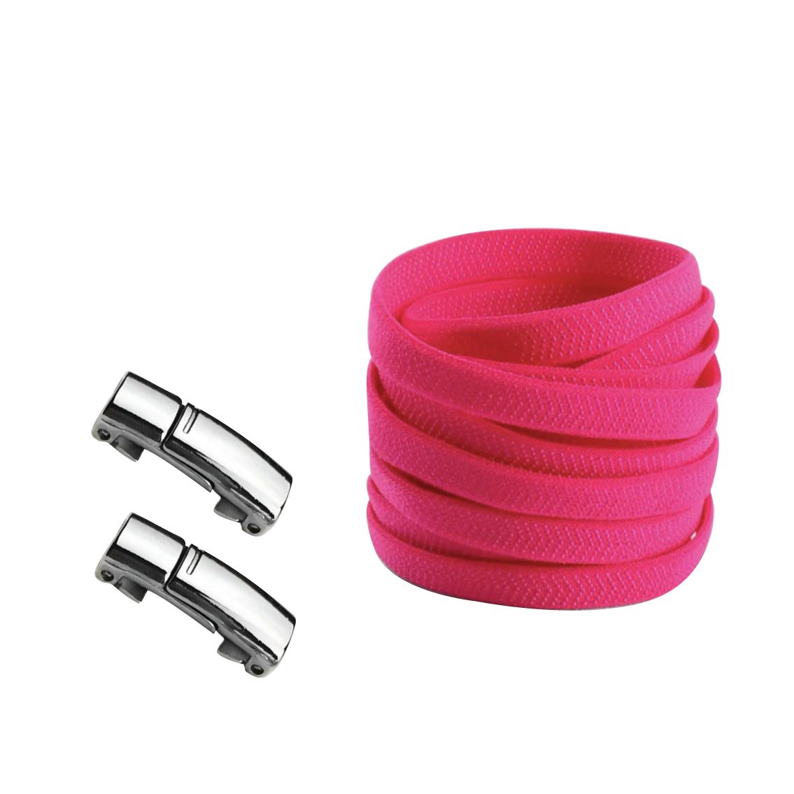 Magenta No Tie Elastic Shoelaces with Magnetic Locks