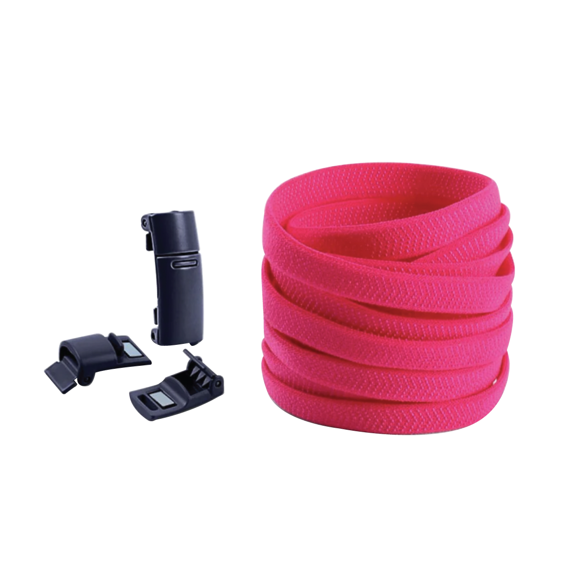 Magenta No Tie Elastic Shoelaces with Magnetic Locks