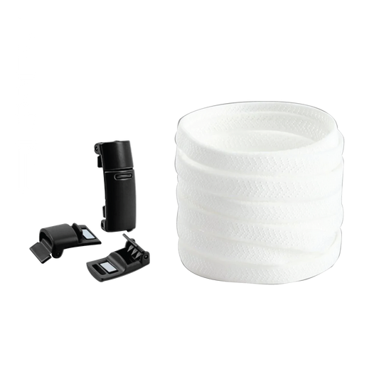 Ice White No Tie Elastic Shoelaces with Magnetic Locks