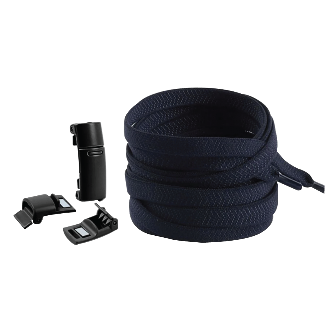 Midnight Blue No Tie Elastic Shoelaces with Magnetic Locks