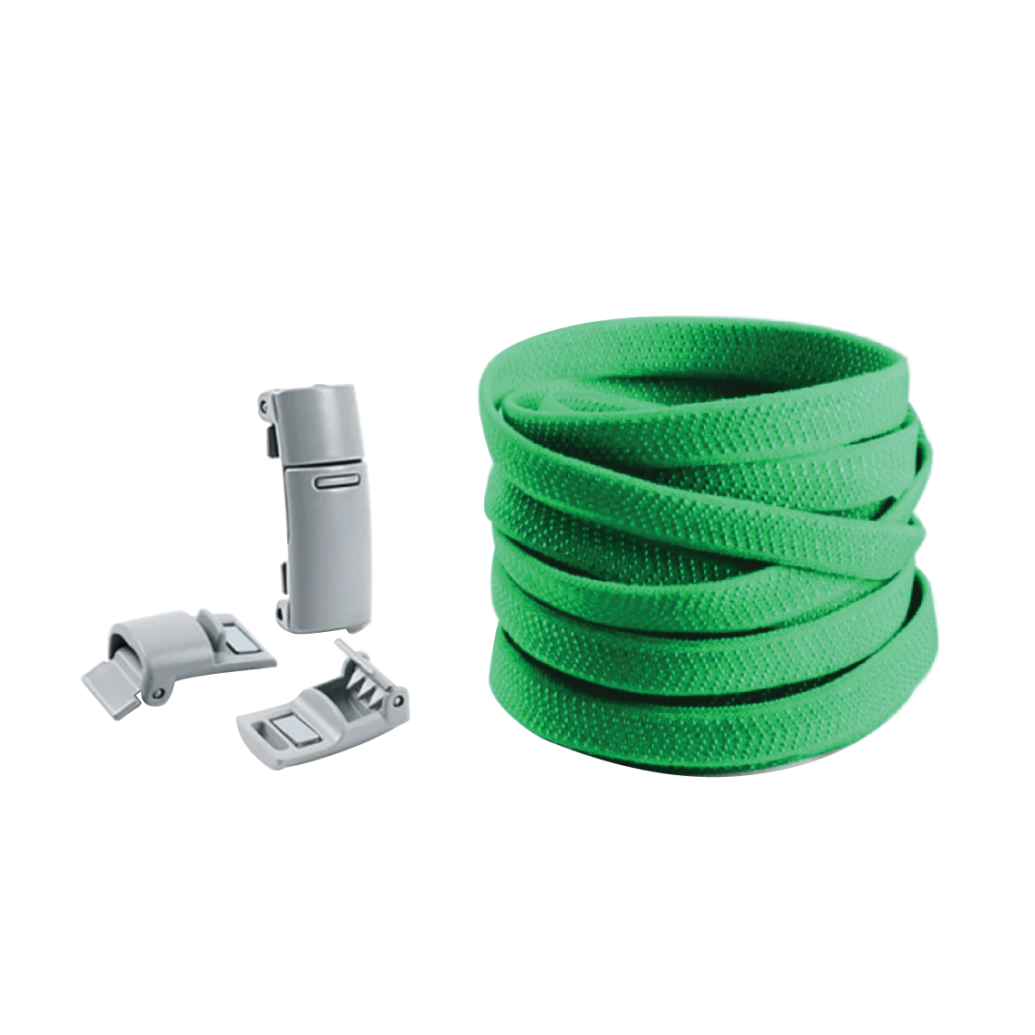 Lime Green No Tie Elastic Shoelaces with Magnetic Locks