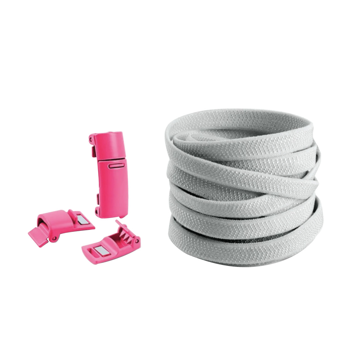 Cloud Gray No Tie Elastic Shoelaces with Magnetic Locks