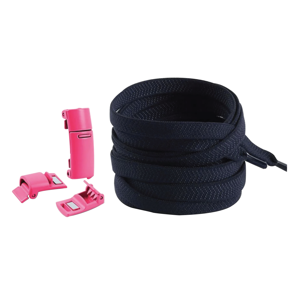 Midnight Blue No Tie Elastic Shoelaces with Magnetic Locks