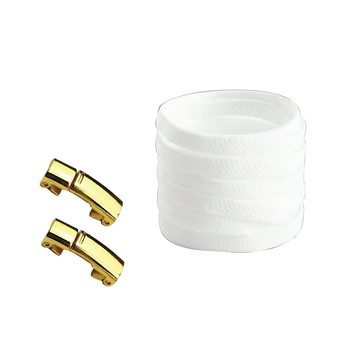 Ice White No Tie Elastic Shoelaces with Magnetic Locks