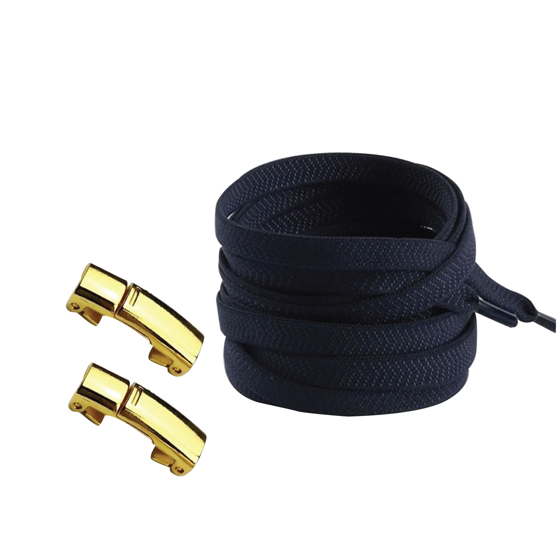 Midnight Blue No Tie Elastic Shoelaces with Magnetic Locks