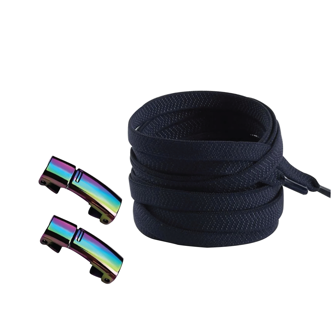 Midnight Blue No Tie Elastic Shoelaces with Magnetic Locks