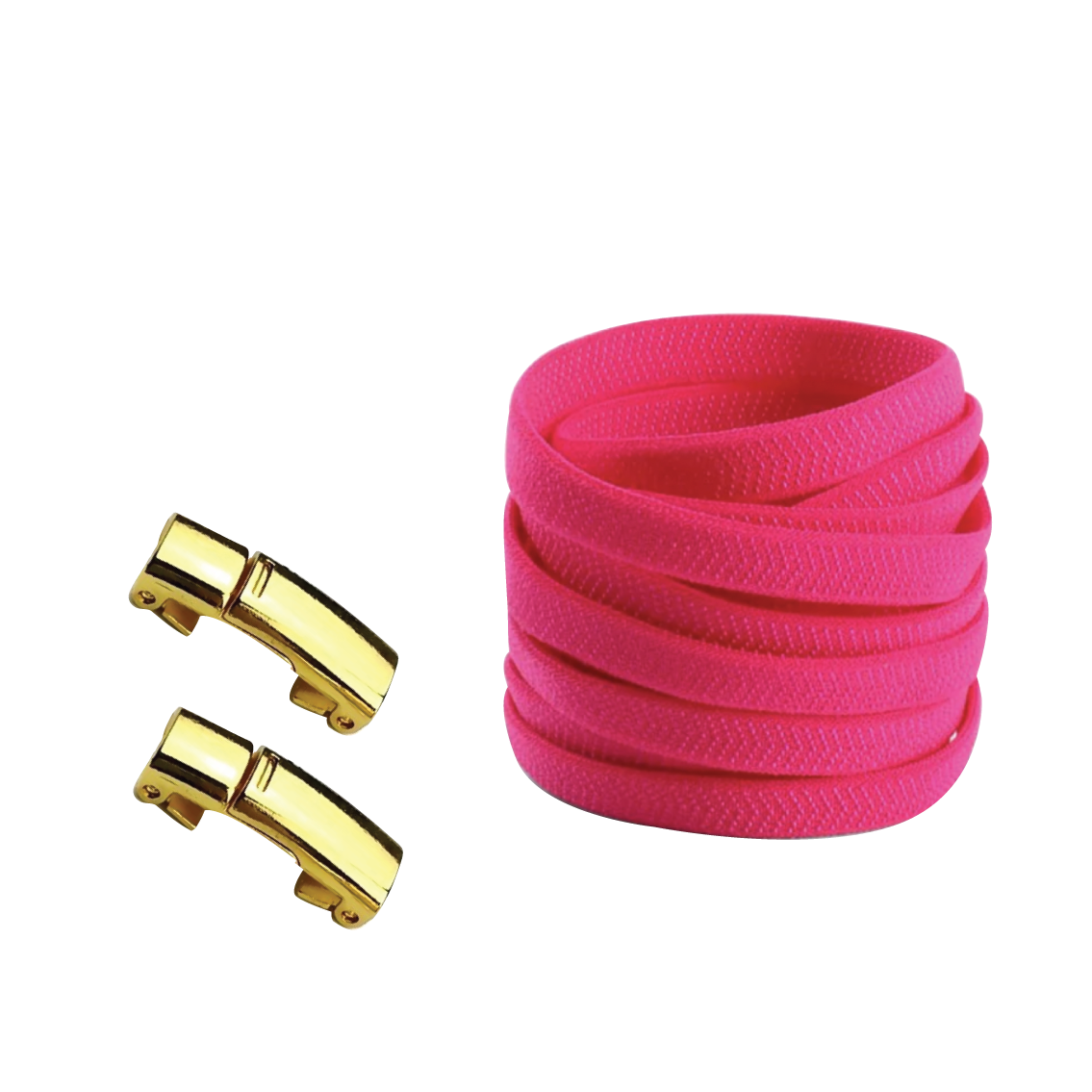 Magenta No Tie Elastic Shoelaces with Magnetic Locks