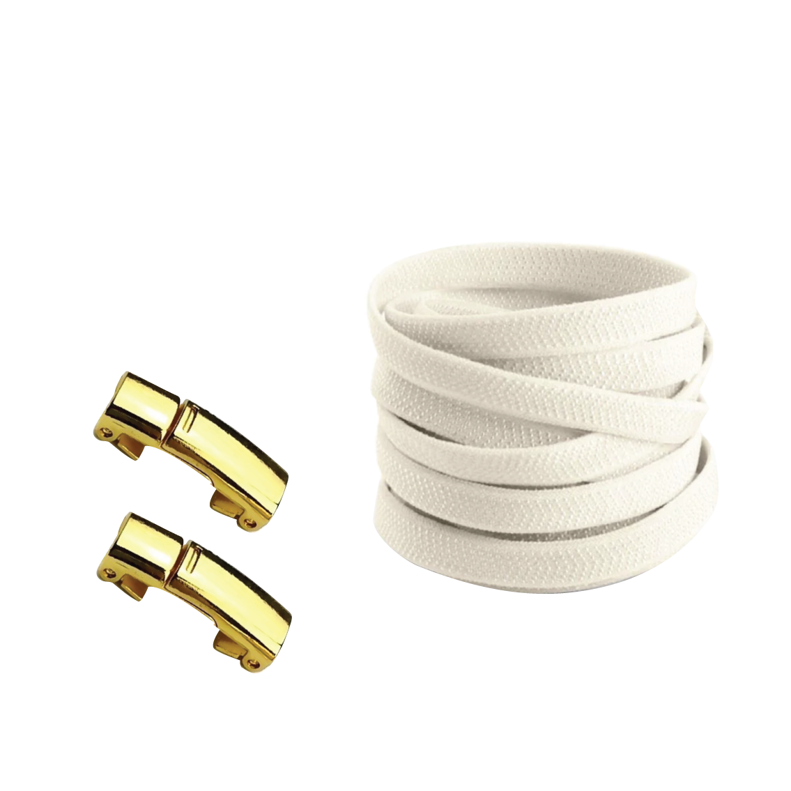 Dune Beige No Tie Elastic Shoelaces with Magnetic Locks