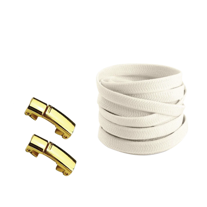 Dune Beige No Tie Elastic Shoelaces with Magnetic Locks