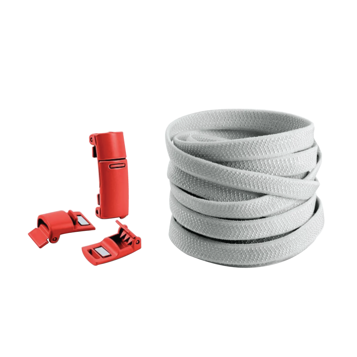 Cloud Gray No Tie Elastic Shoelaces with Magnetic Locks