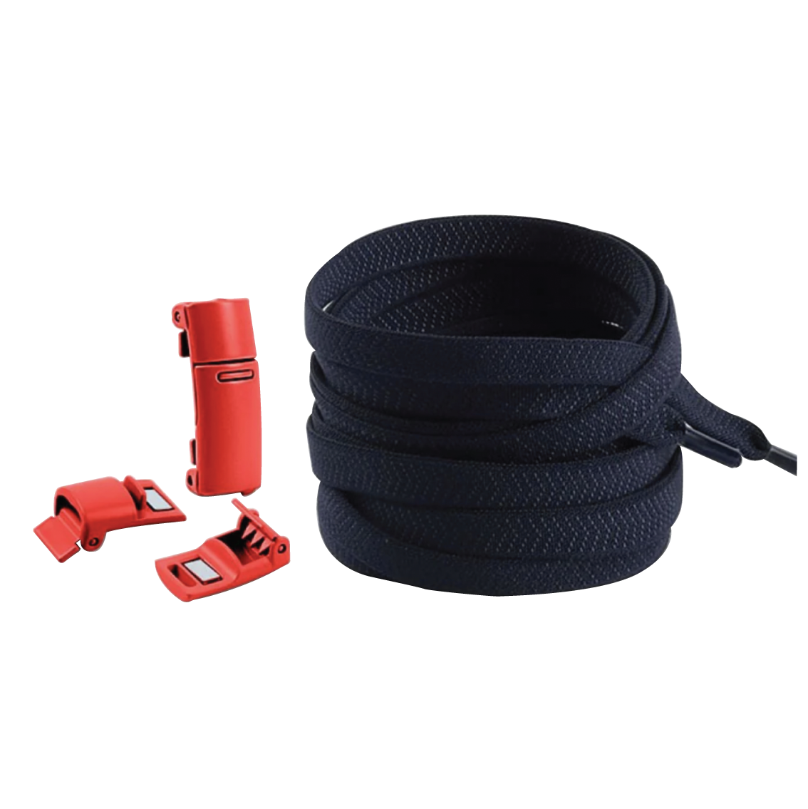 Midnight Blue No Tie Elastic Shoelaces with Magnetic Locks