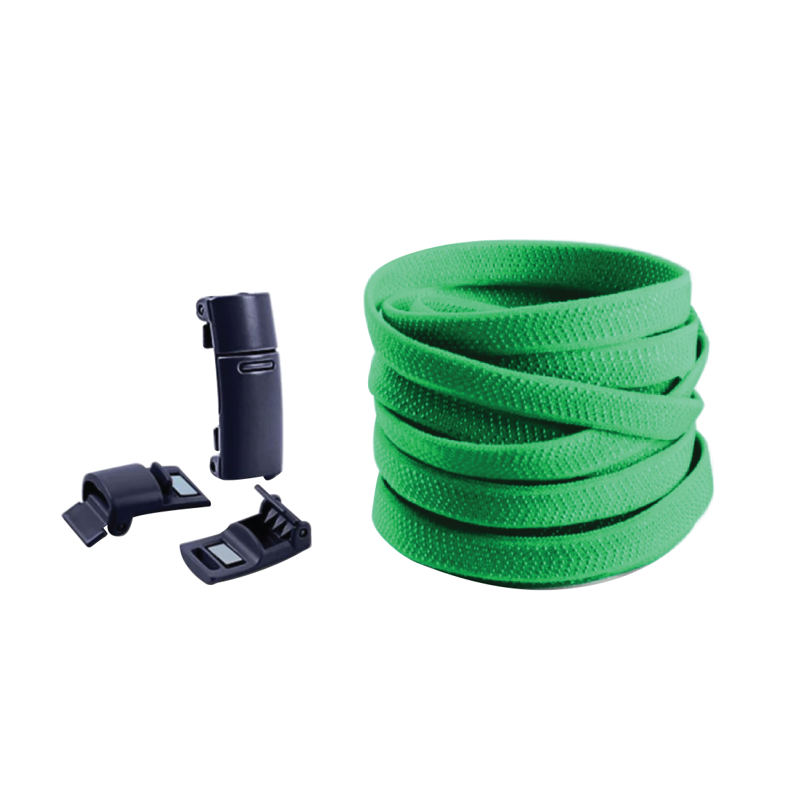 Lime Green No Tie Elastic Shoelaces with Magnetic Locks