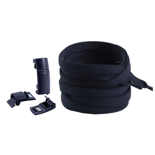 Midnight Blue No Tie Elastic Shoelaces with Magnetic Locks