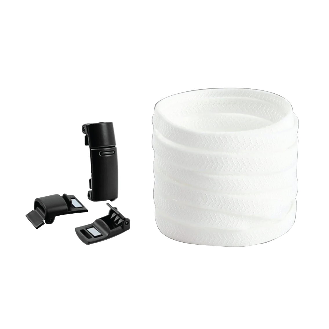 Ice White No Tie Elastic Shoelaces with Magnetic Locks