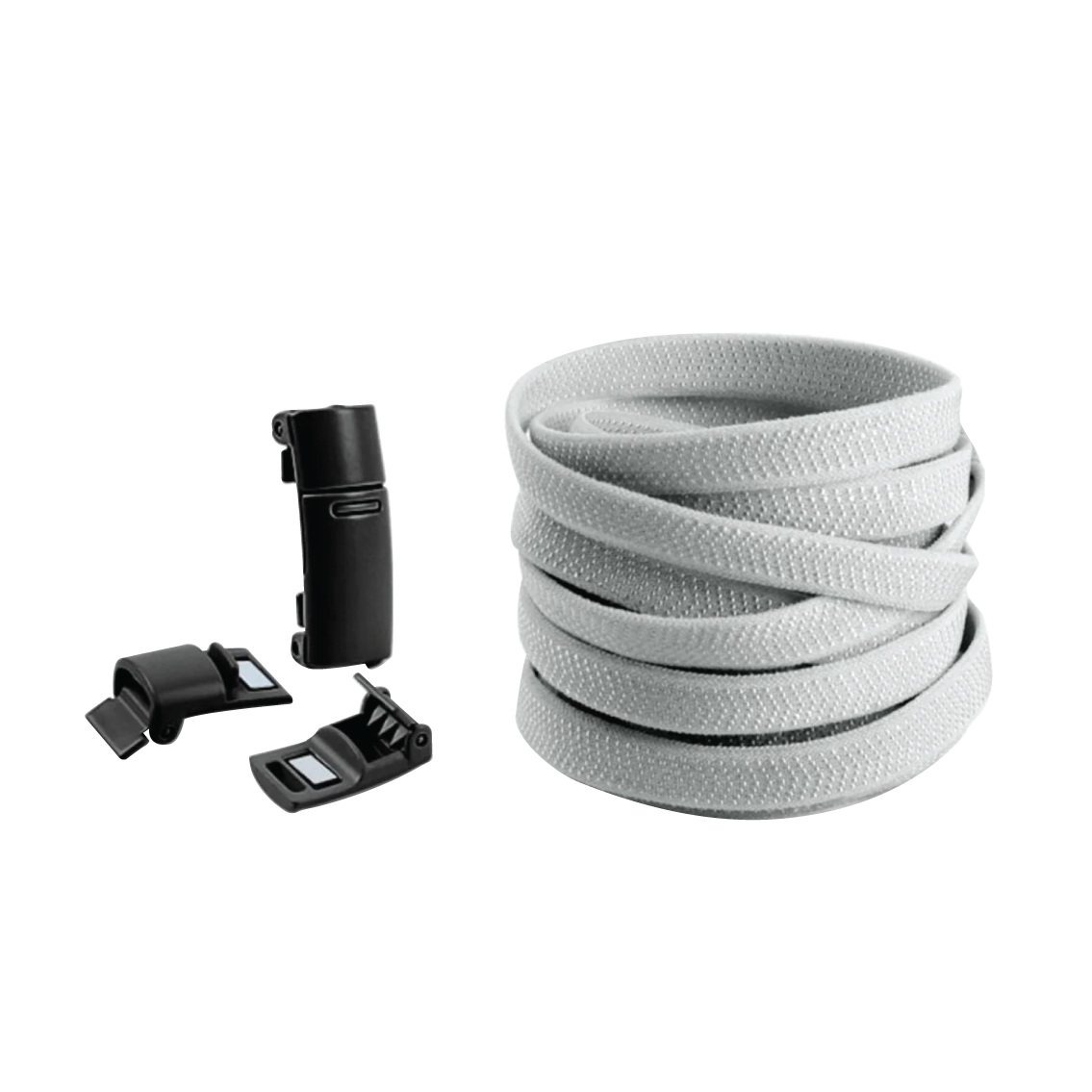 Cloud Gray No Tie Elastic Shoelaces with Magnetic Locks