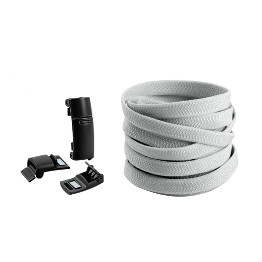 Cloud Gray No Tie Elastic Shoelaces with Magnetic Locks