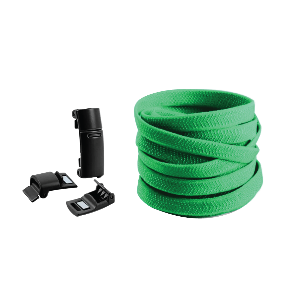 Lime Green No Tie Elastic Shoelaces with Magnetic Locks
