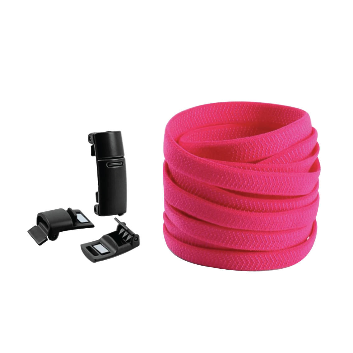 Magenta No Tie Elastic Shoelaces with Magnetic Locks