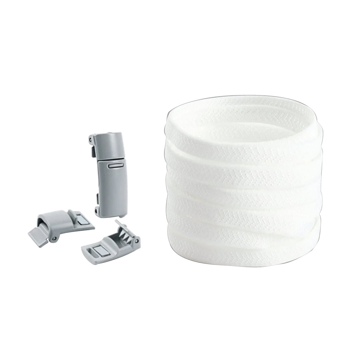 Ice White No Tie Elastic Shoelaces with Magnetic Locks