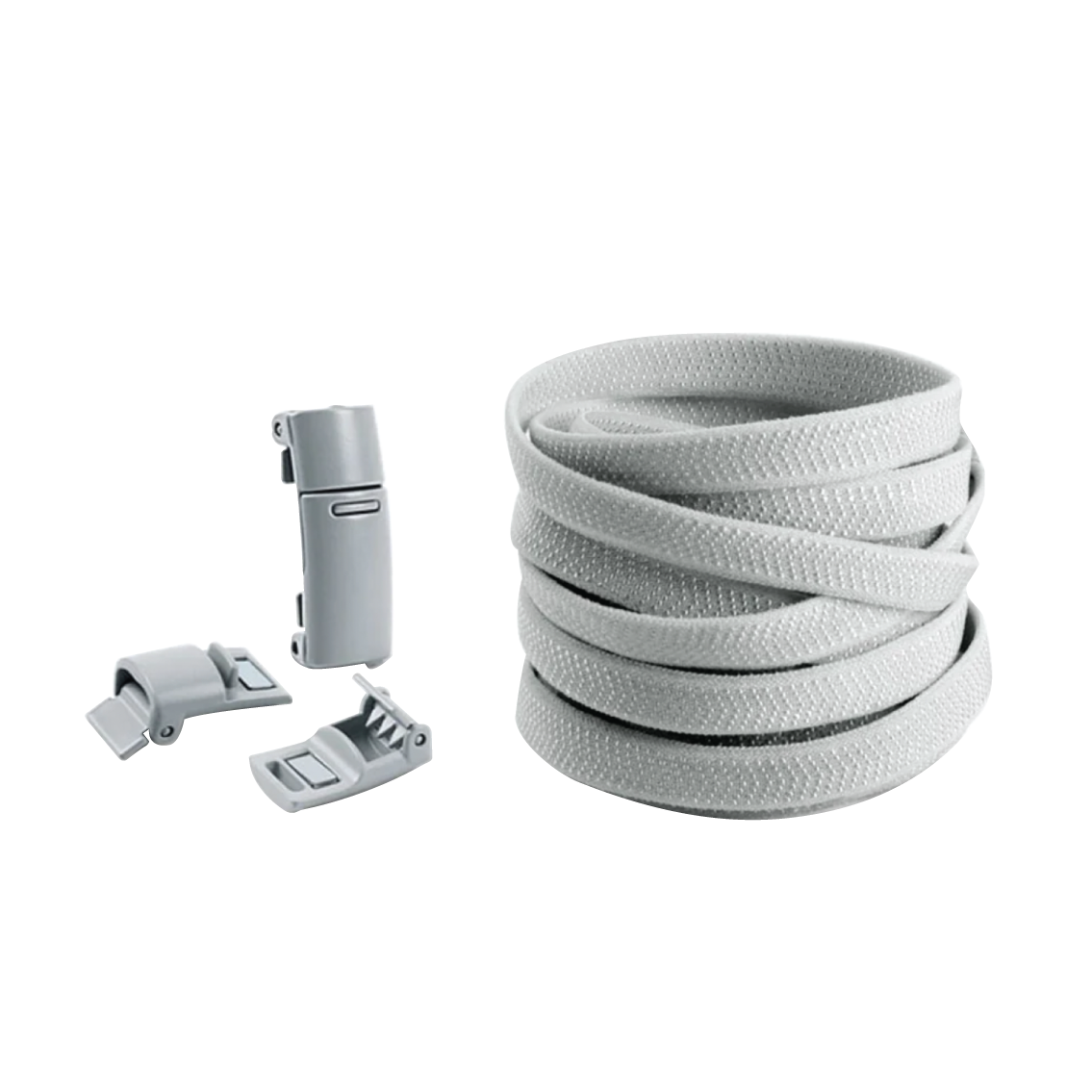 Cloud Gray No Tie Elastic Shoelaces with Magnetic Locks