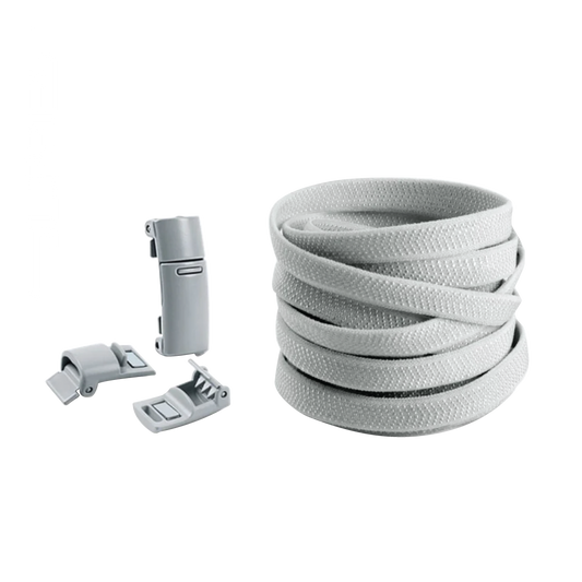 Cloud Gray No Tie Elastic Shoelaces with Magnetic Locks