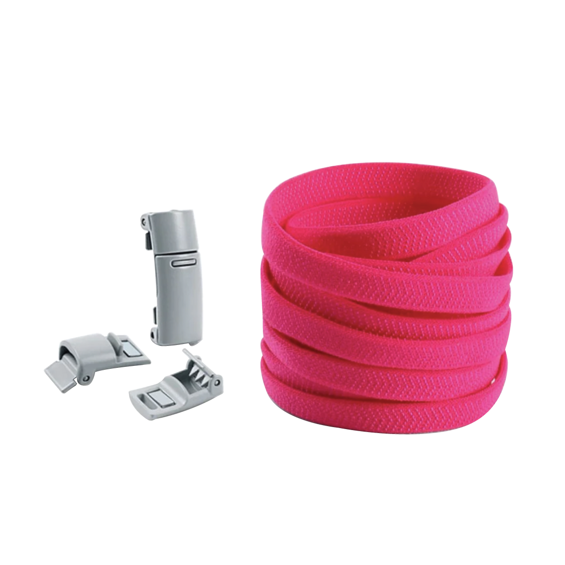 Magenta No Tie Elastic Shoelaces with Magnetic Locks