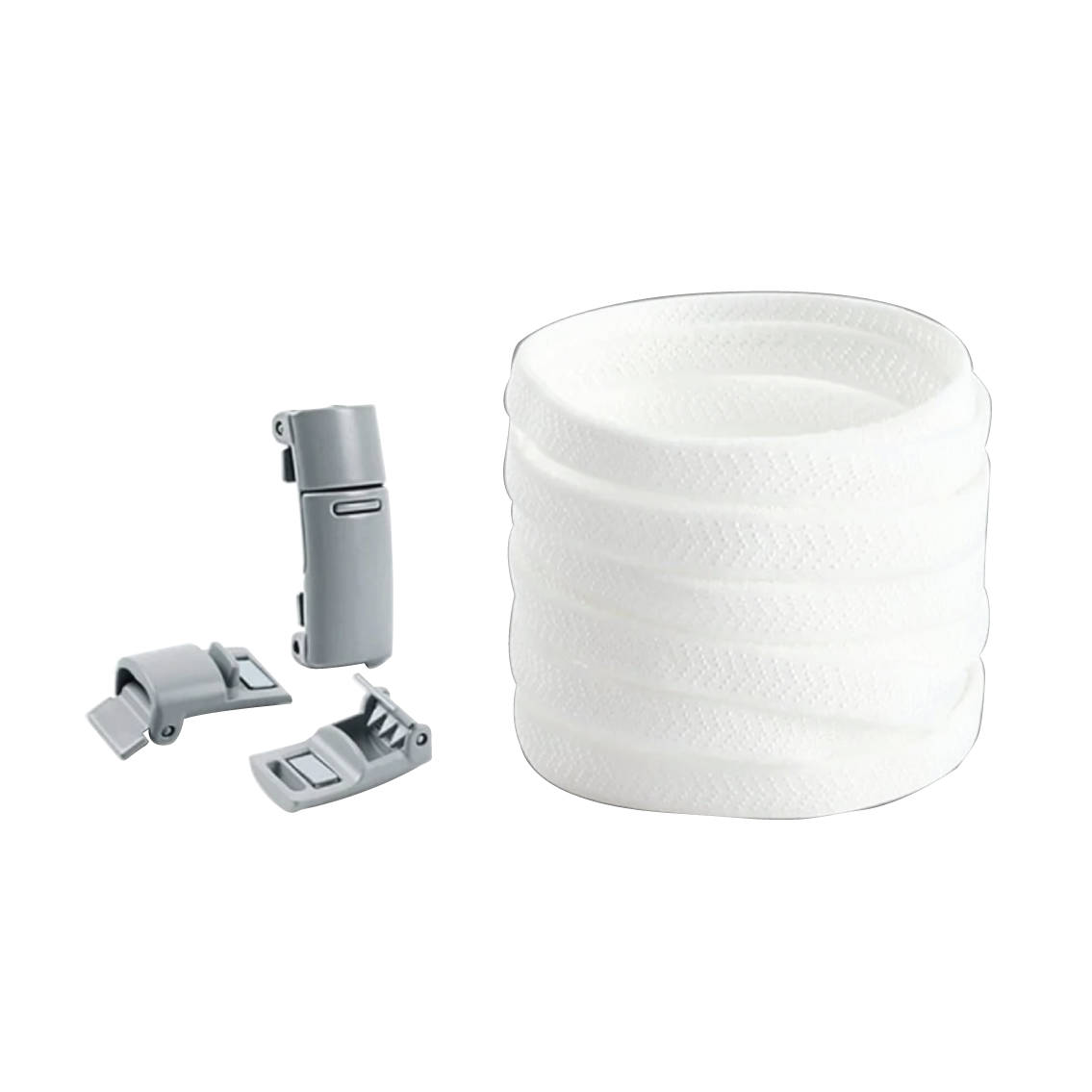 Ice White No Tie Elastic Shoelaces with Magnetic Locks