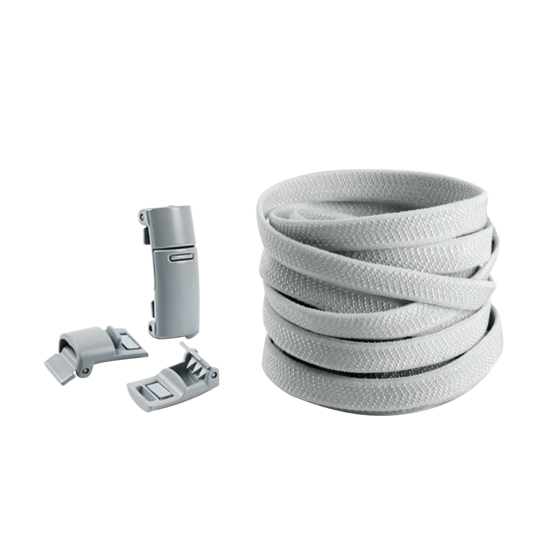 Cloud Gray No Tie Elastic Shoelaces with Magnetic Locks