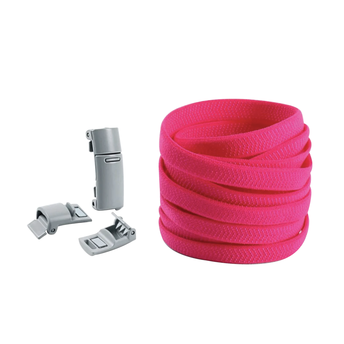 Magenta No Tie Elastic Shoelaces with Magnetic Locks
