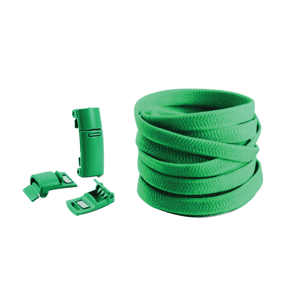 Lime Green No Tie Elastic Shoelaces with Magnetic Locks