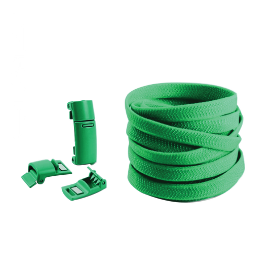Lime Green No Tie Elastic Shoelaces with Magnetic Locks