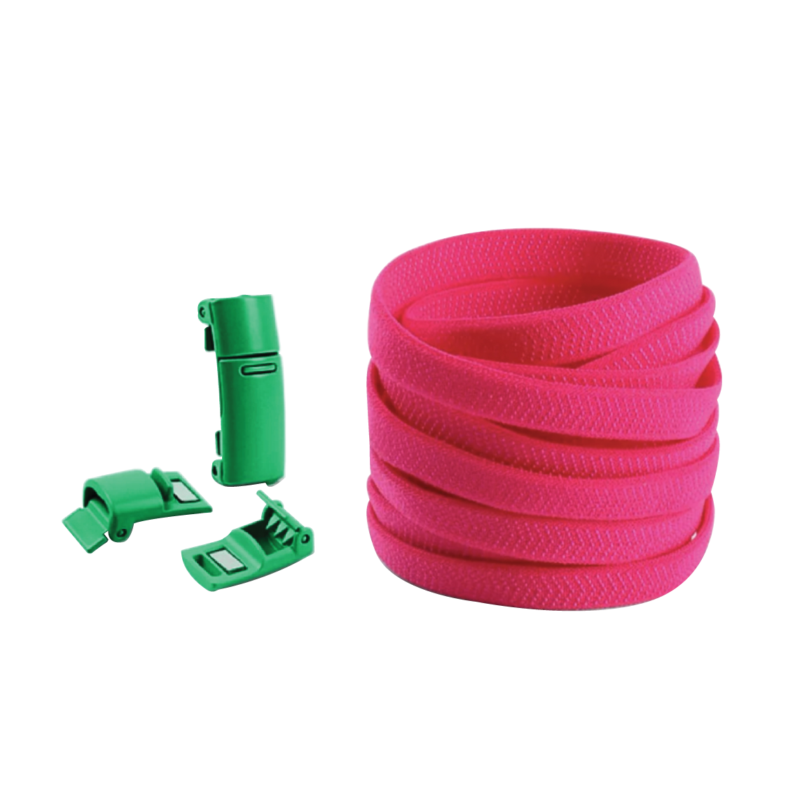 Magenta No Tie Elastic Shoelaces with Magnetic Locks