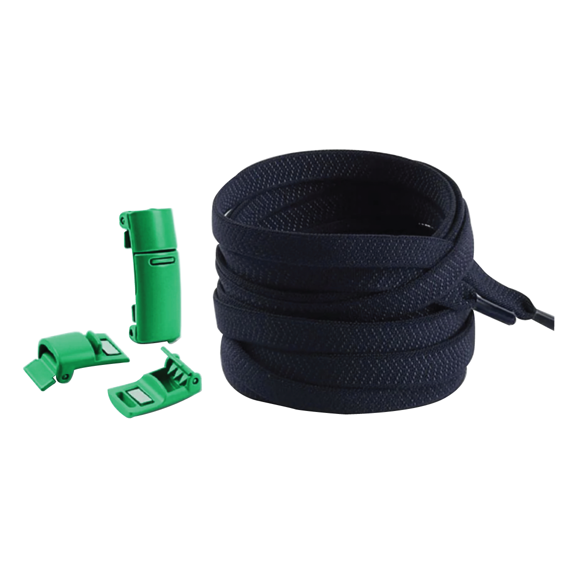 Midnight Blue No Tie Elastic Shoelaces with Magnetic Locks