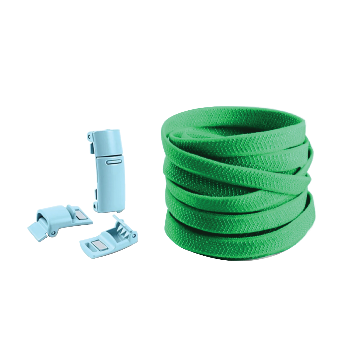 Lime Green No Tie Elastic Shoelaces with Magnetic Locks